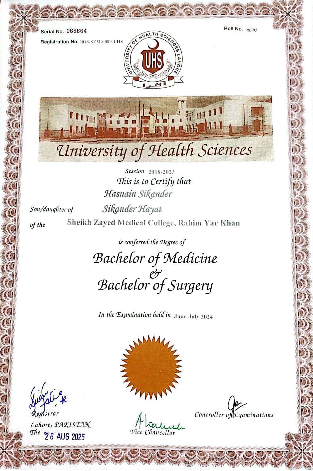 MBBS Degree
